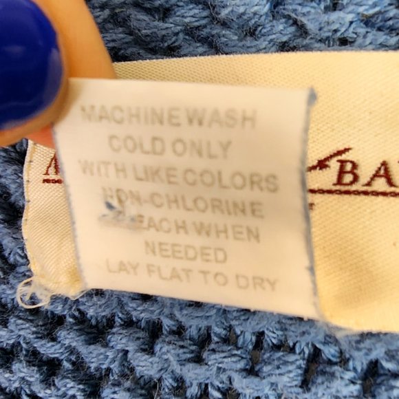 Monteraey Bay Light Blue Coastal Chunky Knit Beachy Cotton Sweater Size Medium - Picture 7 of 11